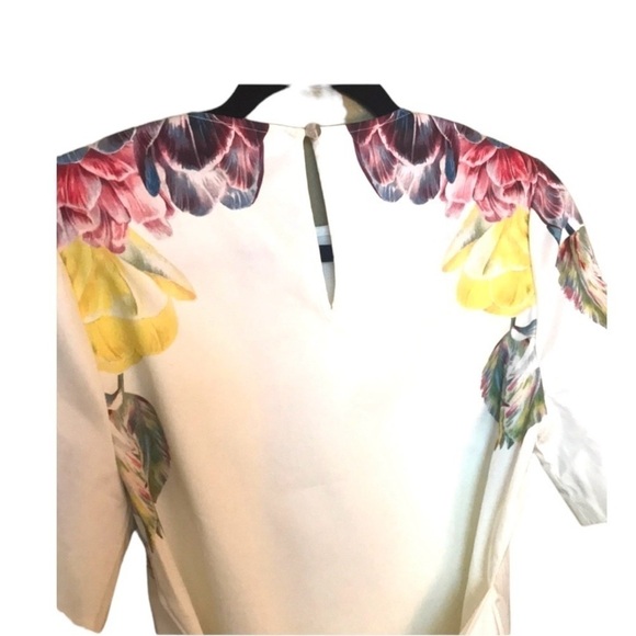TED BAKER, BONNAY TRANQUILITY, TIE WAIST TUNIC TOP. CAN BE TIED IN FRONT OR BACK - Picture 6 of 10